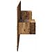 Testata con Comodino 3 pcs Legno vecchio Legno multistrato - Foto miniatura 8