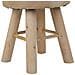 Sgabello In Legno Rivestito In Tessuto Marrone 32x32x44h - Foto miniatura 7