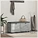 Panca per ingresso con cuscino Grigio Cemento 100 x 38 x 46 cm - Foto miniatura 2