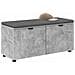 Panca per ingresso con cuscino Grigio Cemento 100 x 38 x 46 cm - Foto miniatura 3