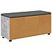 Panca per ingresso con cuscino Grigio Cemento 100 x 38 x 46 cm - Foto miniatura 8