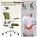Sedia Ergonomica Per Ufficio - Sedia Da Scrivania In Rete Con Poggiatesta, Supporto Lombare, Braccioli Ribaltabili E Funzione Dondolo 140°, Verde - Foto miniatura 6