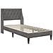 Struttura letto con materasso Grigio scuro 90 x 200 cm Velluto - Foto miniatura 4