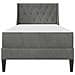 Struttura letto con materasso Grigio scuro 90 x 200 cm Velluto - Foto miniatura 6