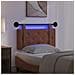 Testiera sospesa Con luce LED Marrone PU Antico - Foto miniatura 5