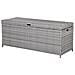 Cesta Da Giardino In Polirattan Grigio 158x63 Cm Modena - Foto miniatura 3