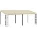 Gazebo A Parete 3x6 M Crema In Tessuto - Foto miniatura 1