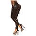 High Waist Wetlook Leggings Con Lacci Decorativi Nero M-l - Foto miniatura 3