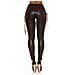 High Waist Wetlook Leggings Con Lacci Decorativi Nero M-l - Foto miniatura 4