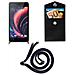 Catena Di Telefoni Cellulari Compatibile Con Htc Desire 10 Lifestyle / Desire 825 In Blu Notte - Coperchio Protettivo In Silicone Con Anelli D'argento, Cinturino In Corda E Custodia Staccabile - Foto miniatura 6