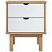 Comodino OTTA Marrone e Grigio 45x39x57 cm in Legno di Pino - Foto miniatura 3
