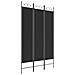 Divisorio A 3 Pannelli Nero 120x200 Cm In Tessuto - Foto miniatura 2