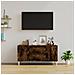 Mobile Porta Tv Rovere Fumo 102x44,5x50 Cm In Legno Multistrato - Foto miniatura 9