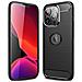 Custodia B-case Tpu Silicone Cover Case Per Apple Iphone 14 Pro Max Carbon Metal Black - Foto miniatura 1