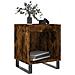 Comodino Rovere Fumo 40x35x50 Cm In Legno Multistrato - Foto miniatura 3