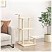 Pali Tiragraffi Per Gatti Con Piattaforme Crema 98,5 Cm - Foto miniatura 2