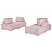 Set Da Salotto Modulare 4 Posti Tibro Tessuto Rosa - Foto miniatura 2