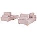 Set Da Salotto Modulare 4 Posti Tibro Tessuto Rosa - Foto miniatura 5