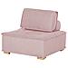 Set Da Salotto Modulare 4 Posti Tibro Tessuto Rosa - Foto miniatura 6