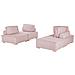 Set Da Salotto Modulare 4 Posti Tibro Tessuto Rosa - Foto miniatura 8