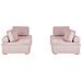 Set Da Salotto Modulare 4 Posti Tibro Tessuto Rosa - Foto miniatura 9