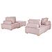 Set Da Salotto Modulare 4 Posti Tibro Tessuto Rosa - Foto miniatura 10