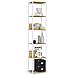 Scaffale stile loft con ripiani in legno, 6 ripiani, 40x32x192 cm, Colore Bianco e Quarcia Artisan - Foto miniatura 1