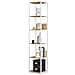 Scaffale stile loft con ripiani in legno, 6 ripiani, 40x32x192 cm, Colore Bianco e Quarcia Artisan - Foto miniatura 2