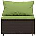 Set Mobili Da Giardino 4 Pz Con Cuscini In Polyrattan Marrone - Foto miniatura 5