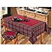 Tovaglia Copritavolo Tavola Fantasia Natalizia Disegno Tartan Scozzese Made Italy 140x180 Bordeaux - Foto miniatura 1