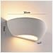Applique Da Parete Coppa In Gesso Verniciabile Attacco R7s Luce Doppia Emissione - Foto miniatura 6