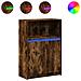 Credenza con LED Rovere Fumo 72x34x100 cm in Legno Multistrato - Foto miniatura 1