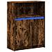 Credenza con LED Rovere Fumo 72x34x100 cm in Legno Multistrato - Foto miniatura 7