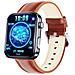 Smartwatch: Misura La Frequenza Cardiaca, La Pressione Sanguigna, L'ossigeno Nel Sangue E I Passi Black And Brown Leather Strap - Foto miniatura 2