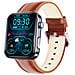 Smartwatch: Misura La Frequenza Cardiaca, La Pressione Sanguigna, L'ossigeno Nel Sangue E I Passi Black And Brown Leather Strap - Foto miniatura 4