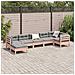 Set Divani Giardino 7 Pz Cuscini Legno Massello Abete Douglas - Foto miniatura 3