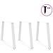 Gambe Per Tavolo Pranzo A V 3 Pz Bianco 70x(72-73,3)cm Acciaio - Foto miniatura 3