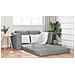 Divano Letto 2-in-1 Grigio Chiaro 148x71x83 cm Tessuto - Foto miniatura 4