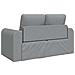 Divano Letto 2-in-1 Grigio Chiaro 148x71x83 cm Tessuto - Foto miniatura 8