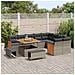 Set di Sofà da Giardino con Cuscini  12 Pezzi Grigio Rattan Poliacacia, Set da Pranzo da Giardino  3 Pezzi con Cuscini Grigio Rattan Poliacacia - Foto miniatura 3