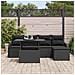 Set divano giardino  6 pezzi con cuscini neri in polirattan, Divano giardino 2 posti  con storage e cuscini neri in polirattan - Foto miniatura 3