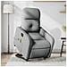 Poltrona Alzapersona Massaggi Reclinabile Grigio Chiaro Tessuto - Foto miniatura 2