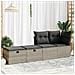 Divano Giardino 2pz con Cuscini Grigio Chiaro Polyrattan Acacia - Foto miniatura 3