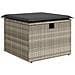 Divano Giardino 2pz con Cuscini Grigio Chiaro Polyrattan Acacia - Foto miniatura 4