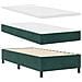 Letto a Molla con Materasso e Panca Verde Scuro 90x190 cm in Velluto - Foto miniatura 3