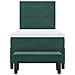 Letto a Molla con Materasso e Panca Verde Scuro 90x190 cm in Velluto - Foto miniatura 9
