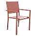 Set Di 4 Sedie In Alluminio Terracotta - Textilène Terracotta - Foto miniatura 3