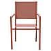 Set Di 4 Sedie In Alluminio Terracotta - Textilène Terracotta - Foto miniatura 4