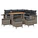 Set Divano da Giardino 9 pcs Grigio 110 x 55 x 71 cm - Foto miniatura 1