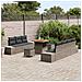 Set Divano da Giardino con cuscino 10 pcs Grigio Poly Rattan - Foto miniatura 3